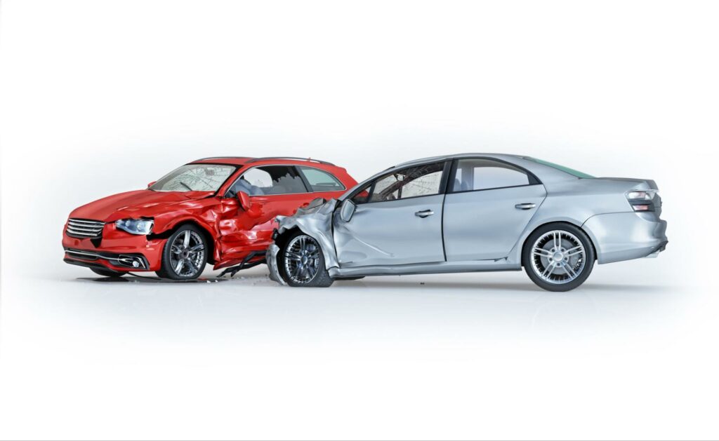 vehicles-in-tbone-accident-with-white-background