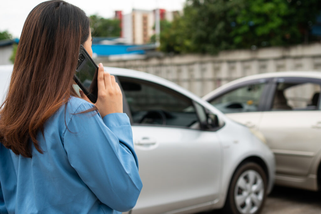 greenville-sc-woman-calling-insurance-after-car-accident